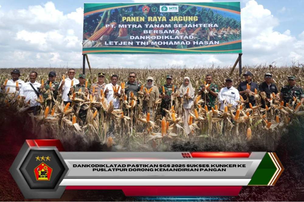 Dankodiklatad Pastikan SGS 2025 Sukses, Kunker Ke Puslatpur Dorong Kemandirian Pangan