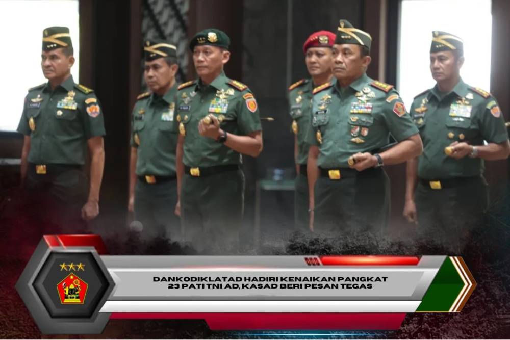 Dankodiklatad Hadiri Kenaikkan pangkat 23 Pati TNI AD, Kasad Beri Pesan Tegas