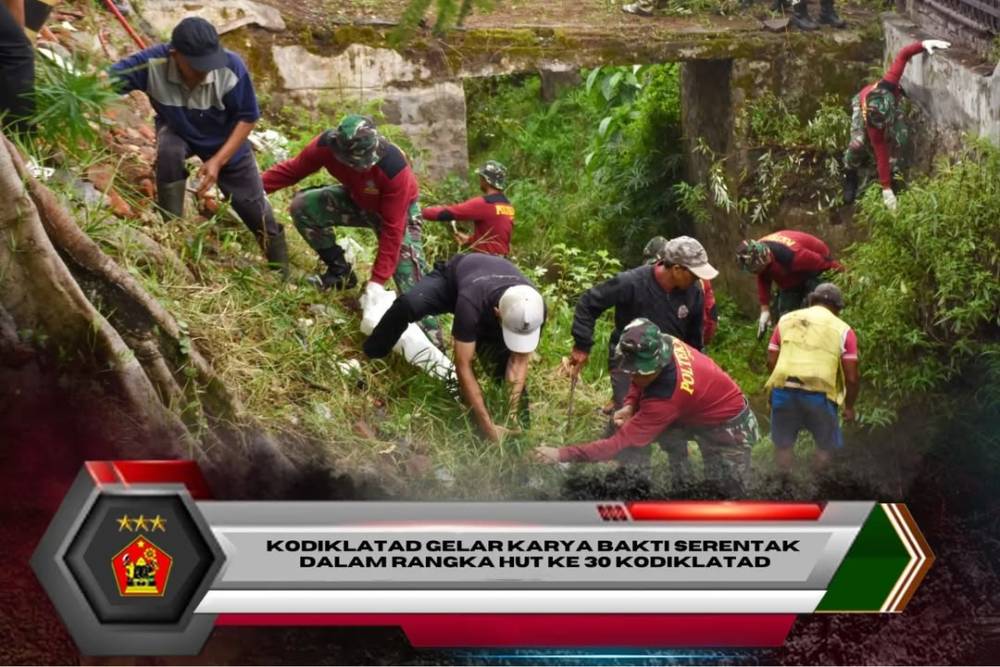 KODIKLATAD GELAR KARYA BAKTI SERENTAK DALAM RANGKA HUT KE 30 KODIKLATAD