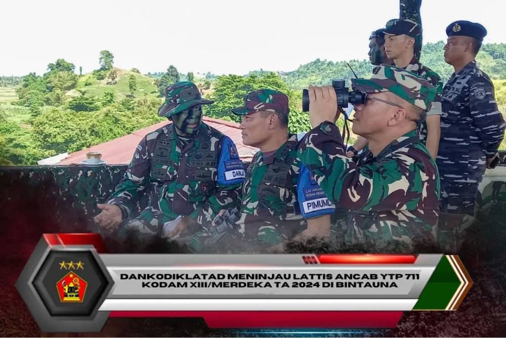 DANKODIKLATAD MENINJAU LATTIS ANCAB YTP 711 KODAM XIII/MERDEKA TA 2024 DI BINTAUNA