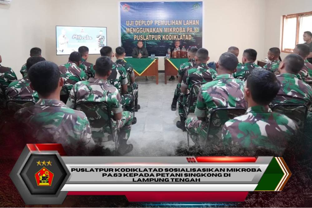 PUSLATPUR KODIKLATAD SOSIALISASIKAN MIKROBA PA.63 KEPADA PETANI SINGKONG DI LAMPUNG TENGAH