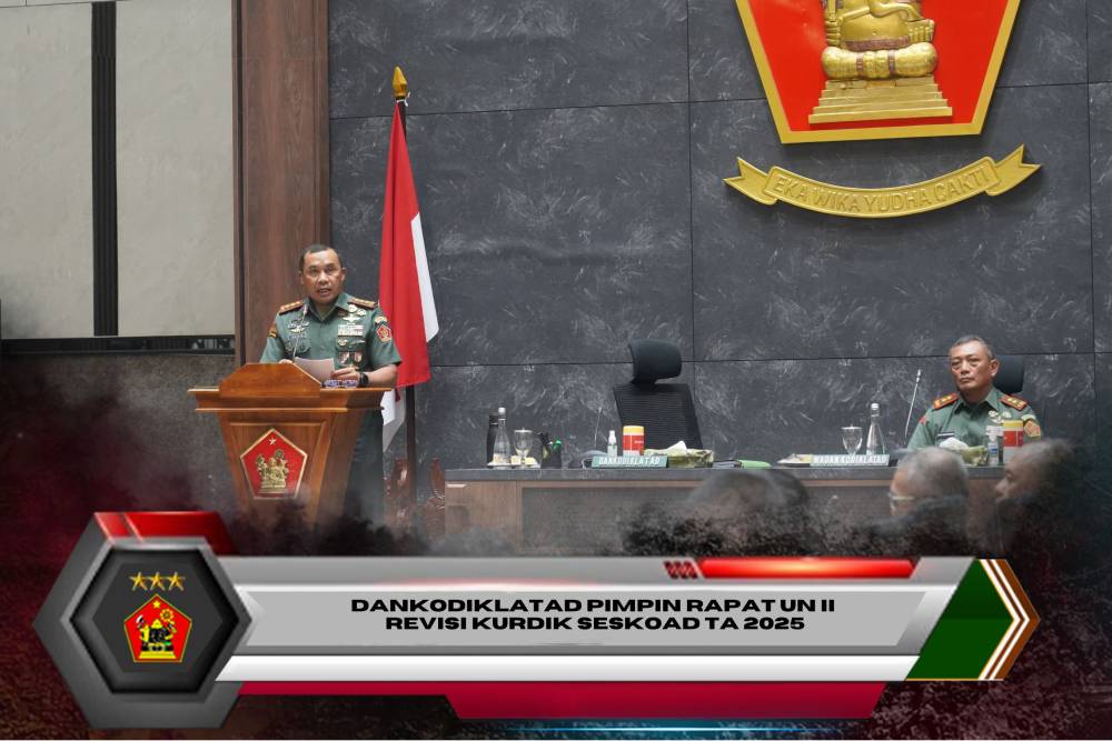 DANKODIKLATAD PIMPIN RAPAT UN II REVISI KURDIK SESKOAD TA 2025