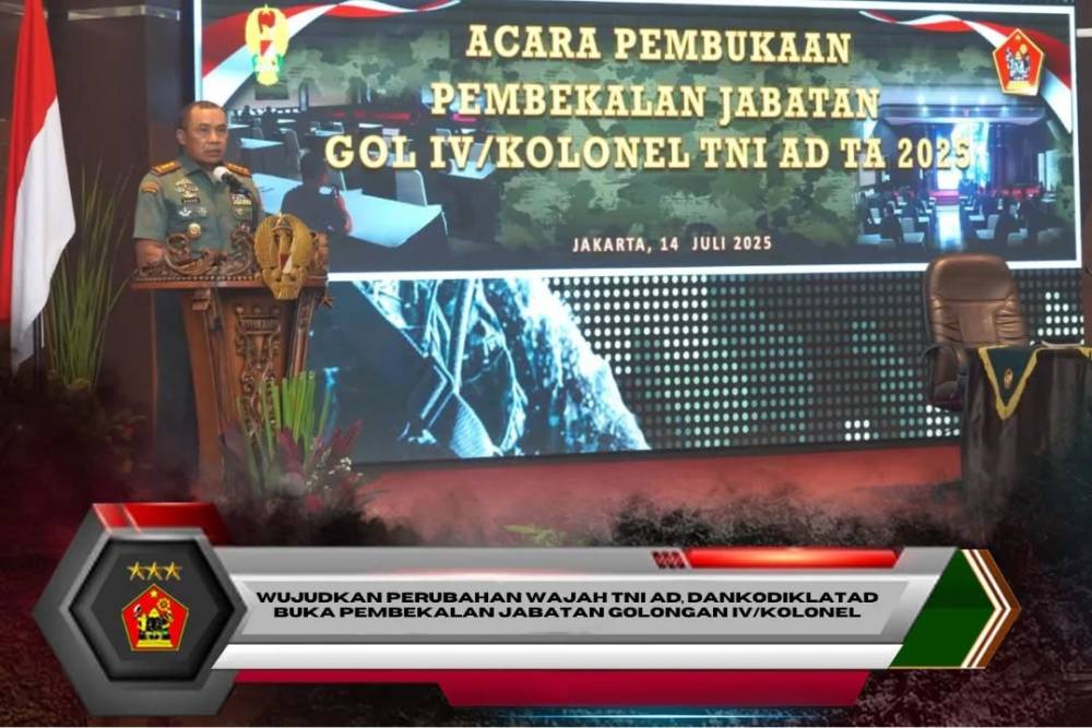 Wujudkan Perubahan Wajah TNI AD, Dankodiklatad Buka Pembekalan Jabatan Golongan IV/Kolonel