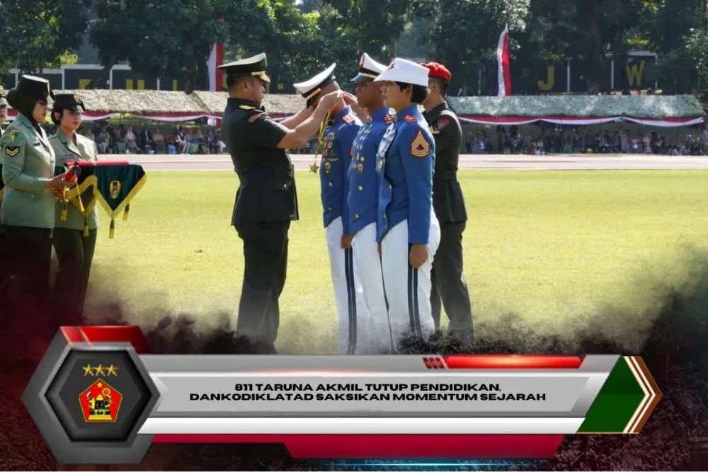 811 Taruna Akmil Tutup Pendidikan, Dankodiklatad Saksikan Momentum Sejarah
