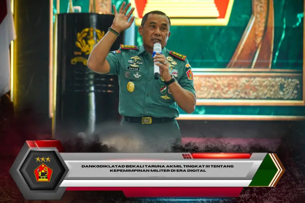Dankodiklatad Bekali Taruna Akmil Tingkat III tentang Kepemimpinan Militer di Era Digital
