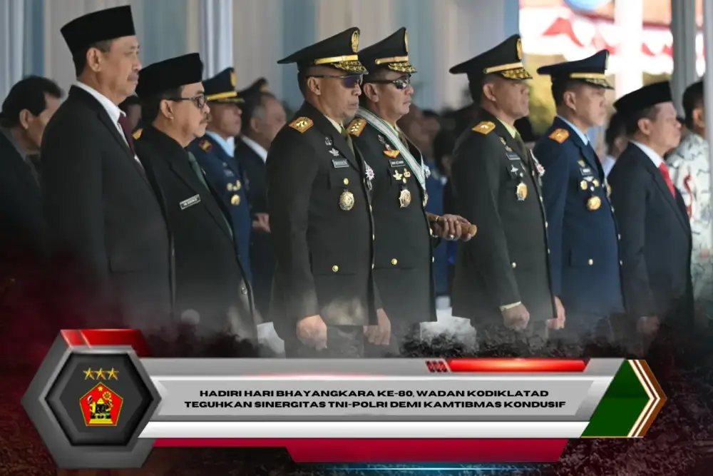 Hadiri Hari Bhayangkara ke-80, Wadan Kodiklatad Teguhkan Sinergitas TNI-Polri demi Kamtibmas Kondusif