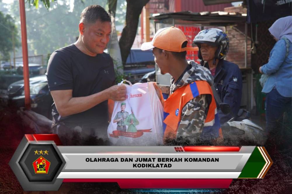 OLAHRAGA DAN JUMAT BERKAH KOMANDAN KODIKLATAD