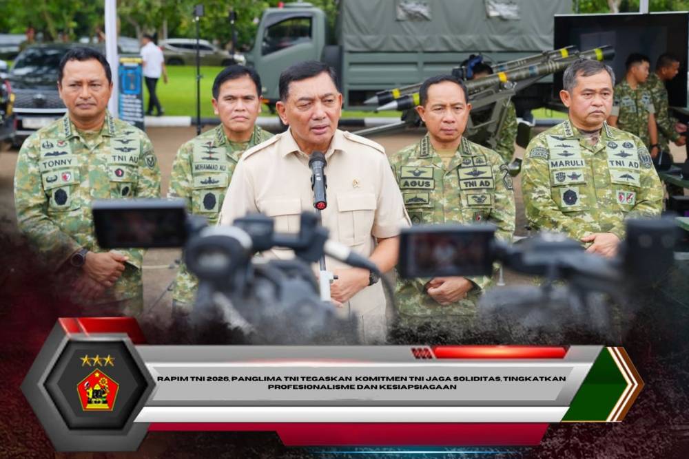 Rapim TNI 2026, Panglima TNI Tegaskan  Komitmen TNI Jaga Soliditas, Tingkatkan Profesionalisme dan Kesiapsiagaan