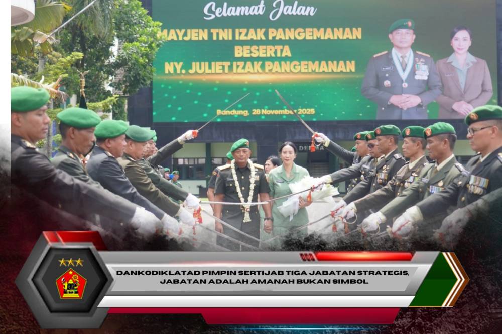 Dankodiklatad Pimpin Sertijab Tiga Jabatan Strategis,  Jabatan Adalah Amanah Bukan Simbol