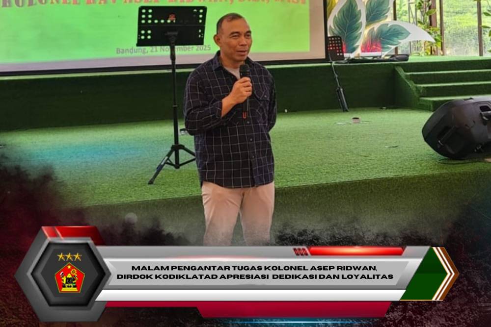 Malam Pengantar Tugas Kolonel Asep Ridwan, Dirdok Kodiklatad Apresiasi  Dedikasi Dan Loyalitas…