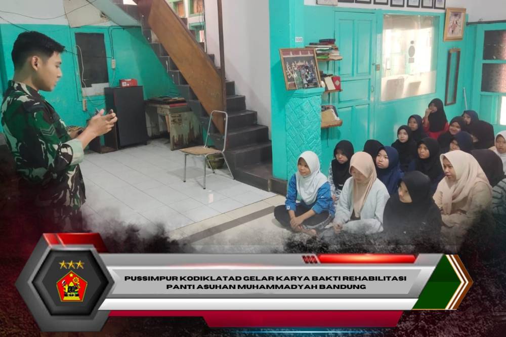 Pussimpur Kodiklatad Gelar Karya Bakti Rehabilitasi Panti Asuhan Muhammadyah Bandung