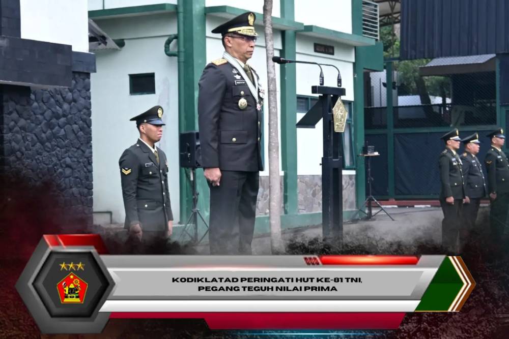 Kodiklatad Peringati HUT ke-81 TNI, Pegang Teguh Nilai PRIMA