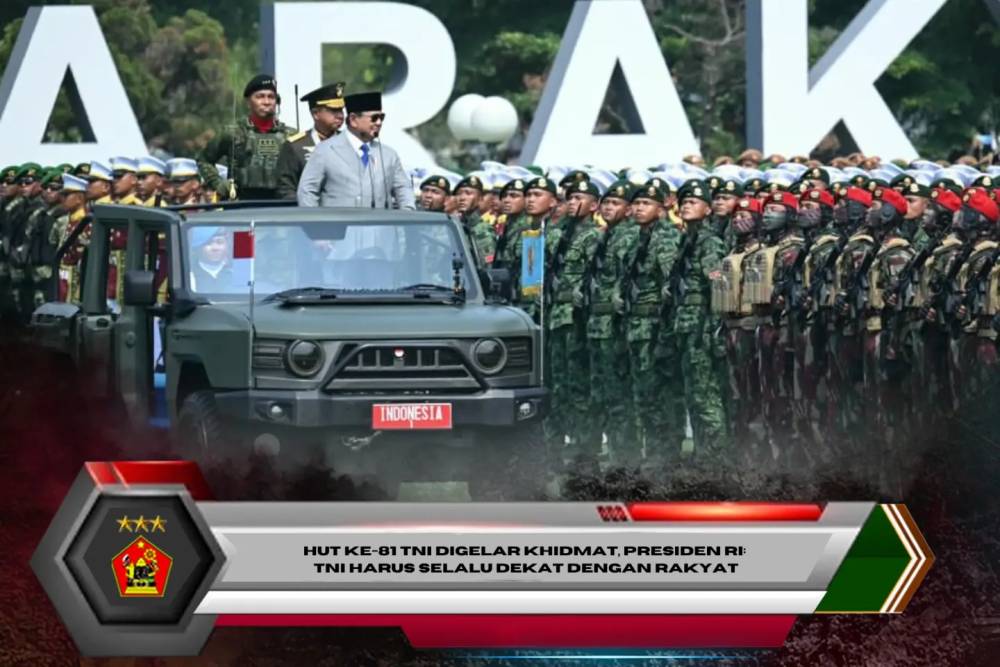 HUT ke-81 TNI Digelar Khidmat, Presiden RI: TNI Harus Selalu Dekat dengan Rakyat