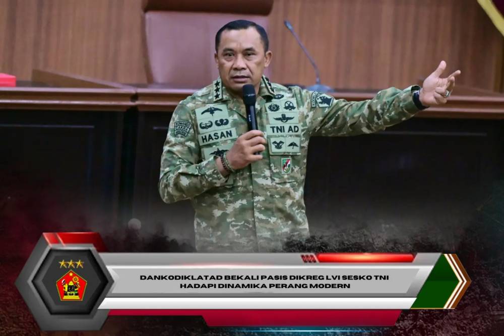 Dankodiklatad Bekali Pasis Dikreg LVI Sesko TNI Hadapi Dinamika Perang Modern