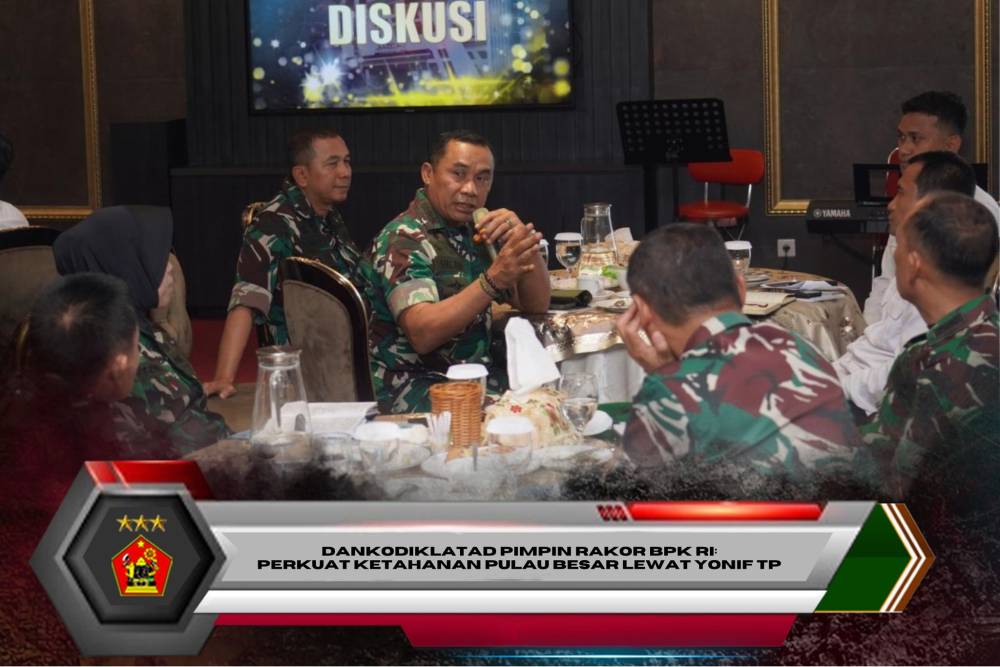 Dankodiklatad Pimpin Rakor BPK RI: Perkuat Ketahanan Pulau Besar Lewat Yonif TP