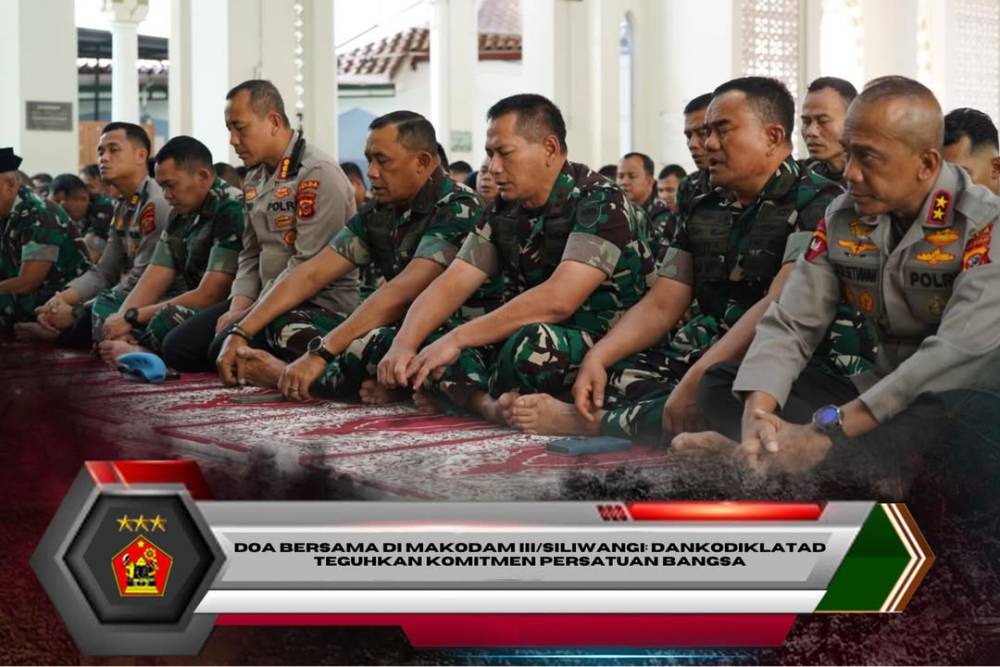 Doa Bersama di Makodam III/Siliwangi: Dankodiklatad Teguhkan Komitmen Persatuan Bangsa