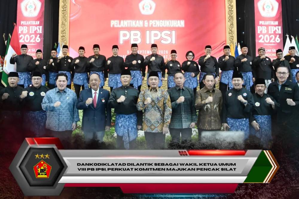 Dankodiklatad Dilantik sebagai Wakil Ketua Umum VIII PB IPSI, Perkuat Komitmen Majukan Pencak Silat