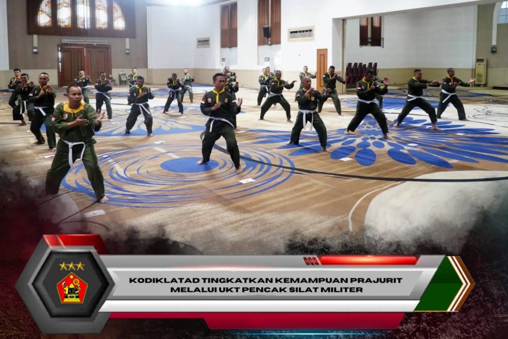 Kodiklatad Tingkatkan Kemampuan Prajurit melalui UKT Pencak Silat Militer