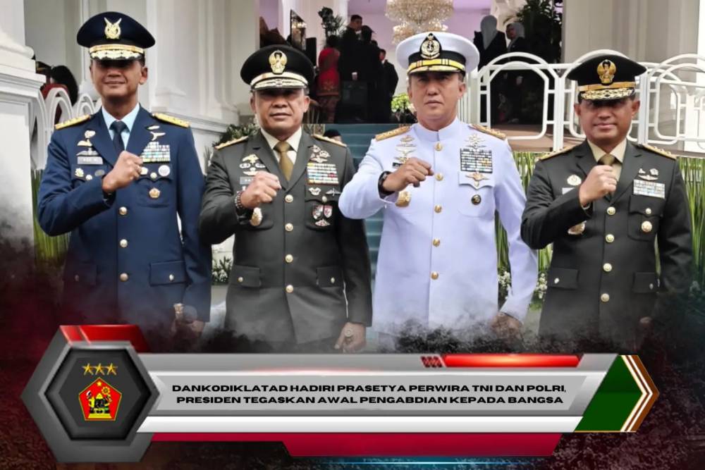 Dankodiklatad Hadiri Prasetya Perwira TNI dan Polri, Presiden Tegaskan Awal Pengabdian kepada Bangsa