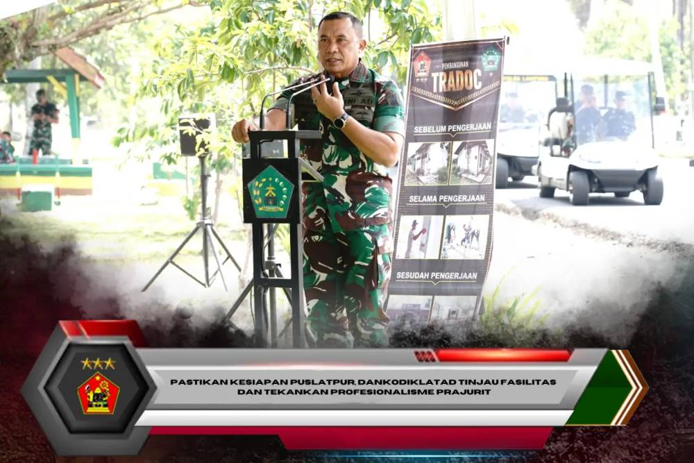 Pastikan Kesiapan Puslatpur, Dankodiklatad Tinjau Fasilitas dan Tekankan Profesionalisme Prajurit
