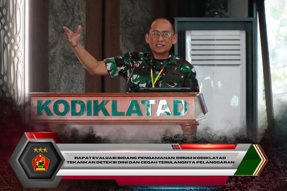 Rapat Evaluasi Bidang Pengamanan, Dirum Kodiklatad Tekankan deteksi dini dan Cegah Terulangnya Pelanggaran