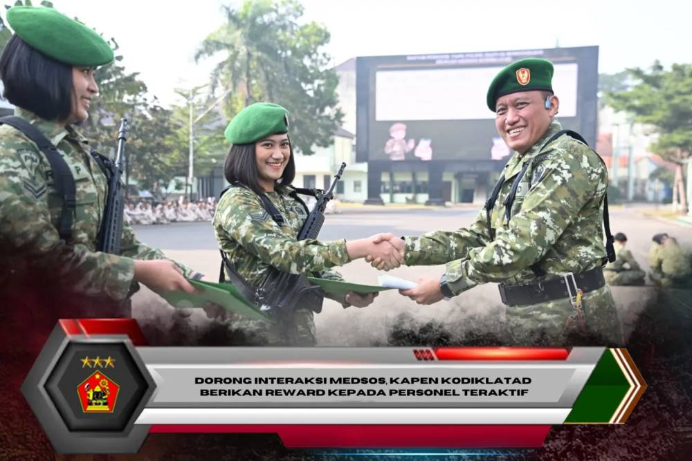 Dorong Interaksi Medsos, Kapen Kodiklatad Berikan Reward kepada Personel Teraktif