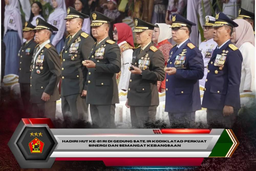 Hadiri HUT ke-81 RI di Gedung Sate, Ir Kodiklatad Perkuat Sinergi dan Semangat Kebangsaan