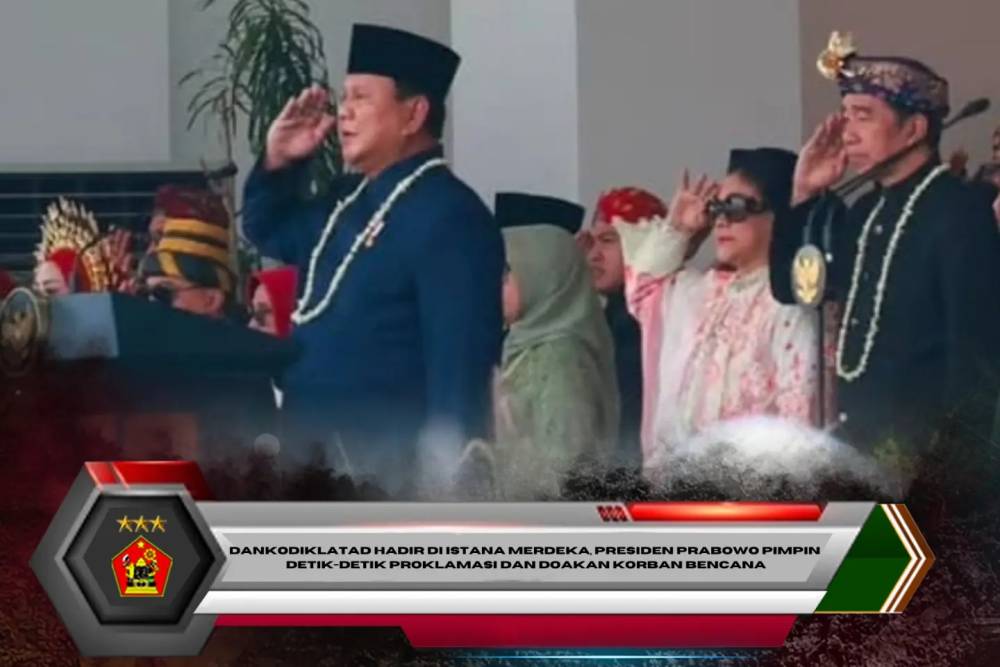Dankodiklatad Hadir di Istana Merdeka, Presiden Prabowo Pimpin Detik-Detik Proklamasi dan Doakan Korban Bencana