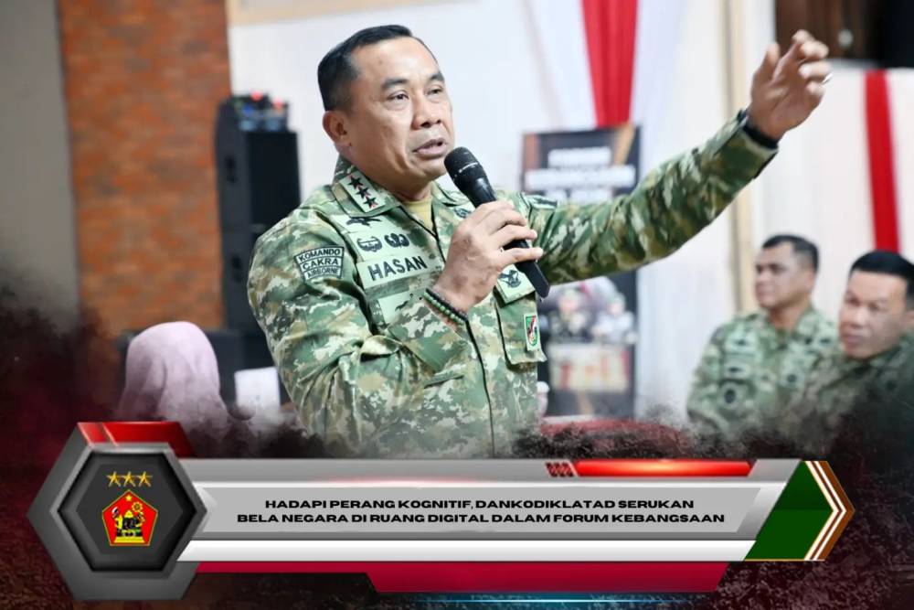 Hadapi Perang Kognitif, Dankodiklatad Serukan Bela Negara di Ruang Digital dalam Forum Kebangsaan