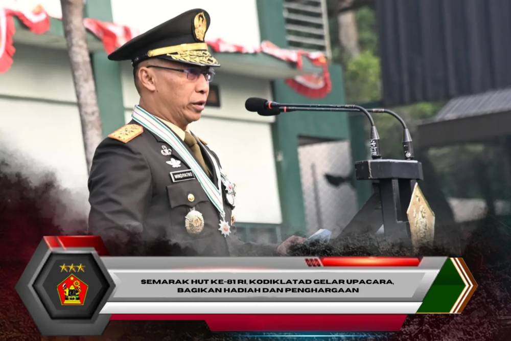 Semarak HUT ke-81 RI, Kodiklatad Gelar Upacara, Bagikan Hadiah dan Penghargaan
