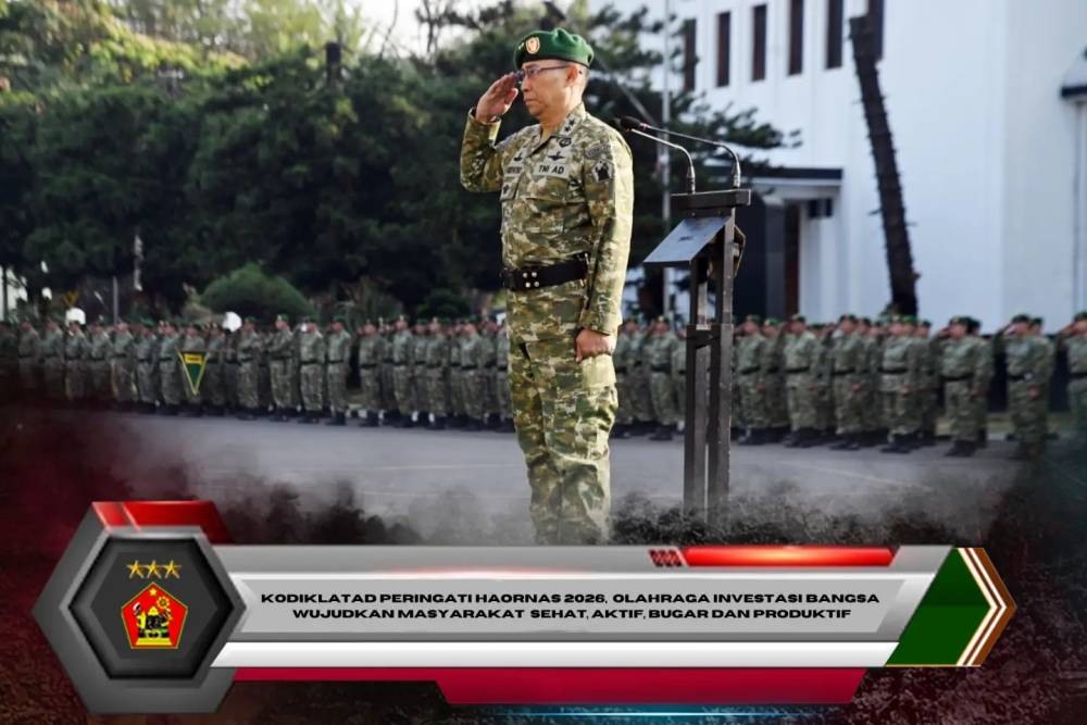 Kodiklatad Peringati HAORNAS 2026, Olahraga Investasi Bangsa Wujudkan Masyarakat Sehat, Aktif, Bugar dan Produktif
