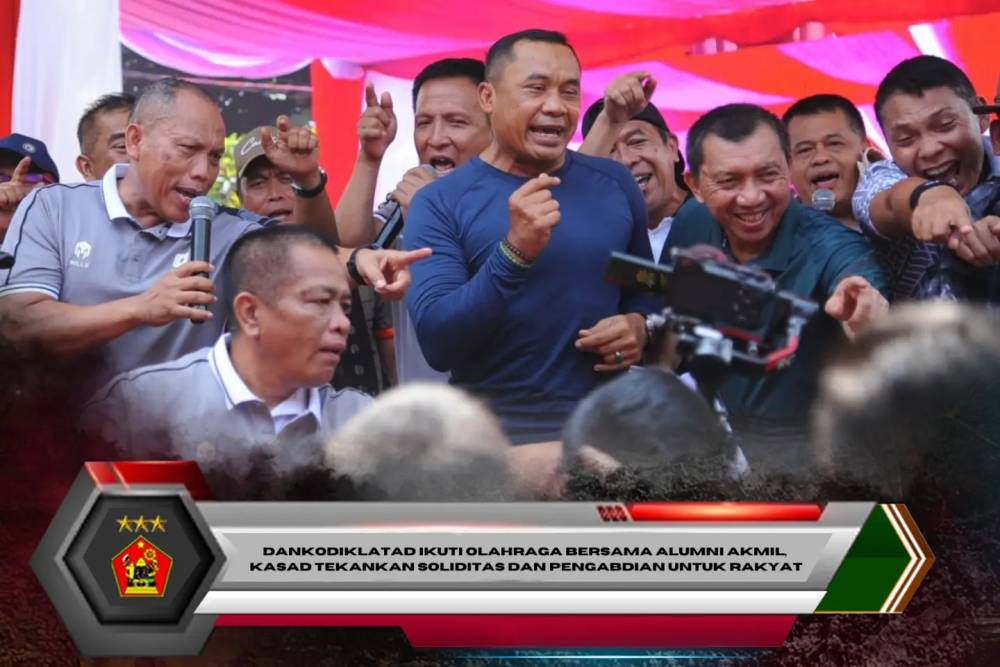 Dankodiklatad Ikuti Olahraga Bersama Alumni Akmil, Kasad Tekankan Soliditas dan Pengabdian untuk Rakyat