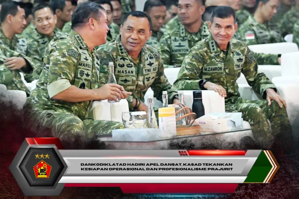 Dankodiklatad Hadiri Apel Dansat, Kasad Tekankan Kesiapan Operasional dan Profesionalisme Prajurit