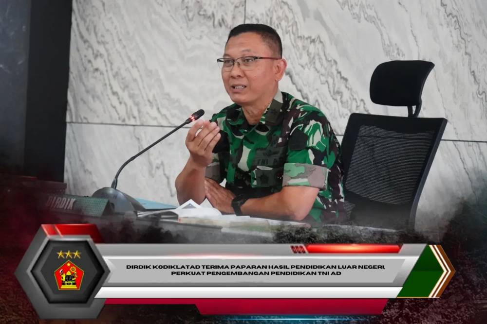 Dirdik Kodiklatad Terima Paparan Hasil Pendidikan Luar Negeri, Perkuat Pengembangan Pendidikan TNI AD