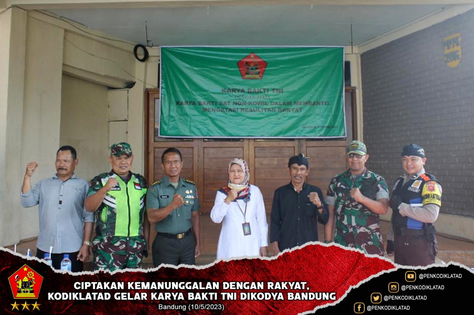 Ciptakan Kemanunggalan Dengan Rakyat Kodiklatad Gelar Karya Bakti TNI di Kodya Bandung