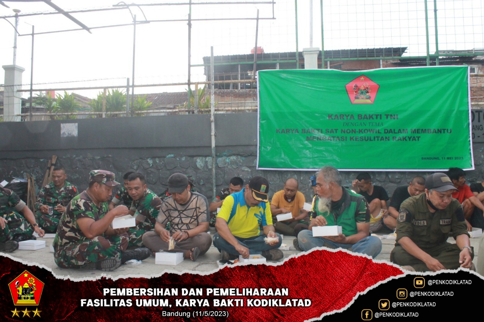 Pembersihan dan Pemeliharaan Fasilitas Umum Karya Bakti Kodiklatad