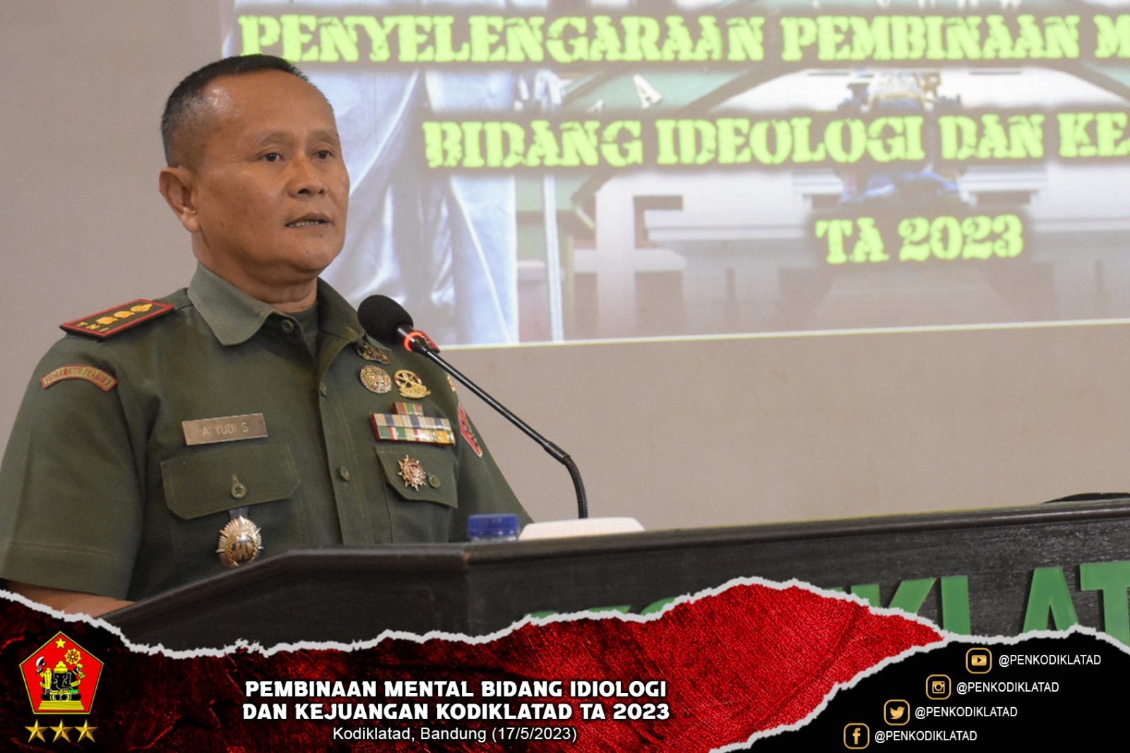 Pembinaan Mental Bidang Idiologi dan Kejuangan Kodiklatad TA 2023