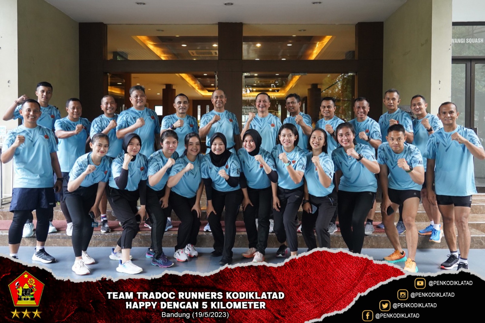 Team Tradoc Runners Kodiklatad Happy Dengan 5 Kilometer