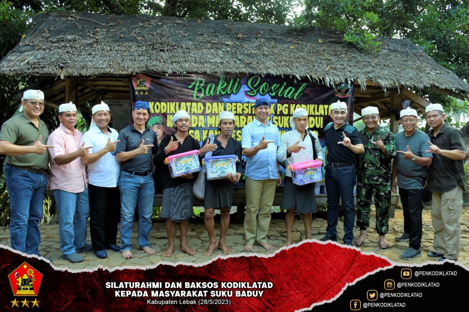 Silaturahmi dan Baksos Kodiklatad Kepada Masyarakat Suku Baduy
