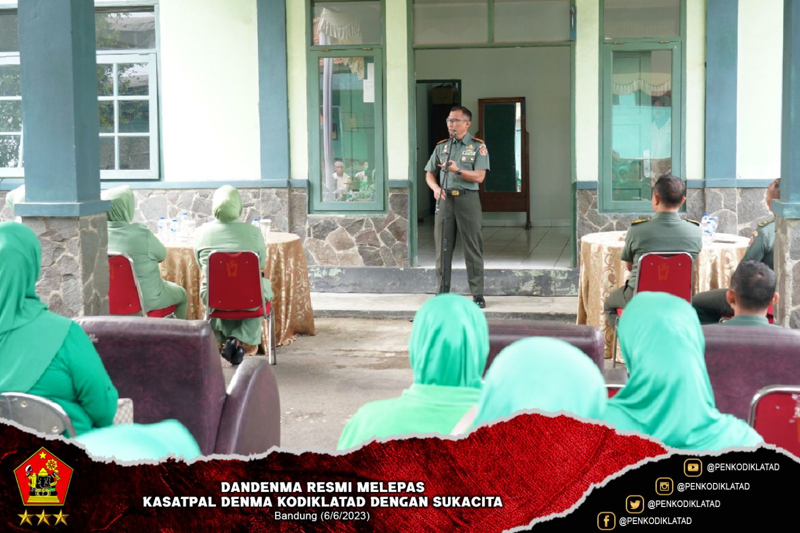 Dandenma Resmi Melepas Kasatpal Denma Kodiklatad Dengan Sukacita