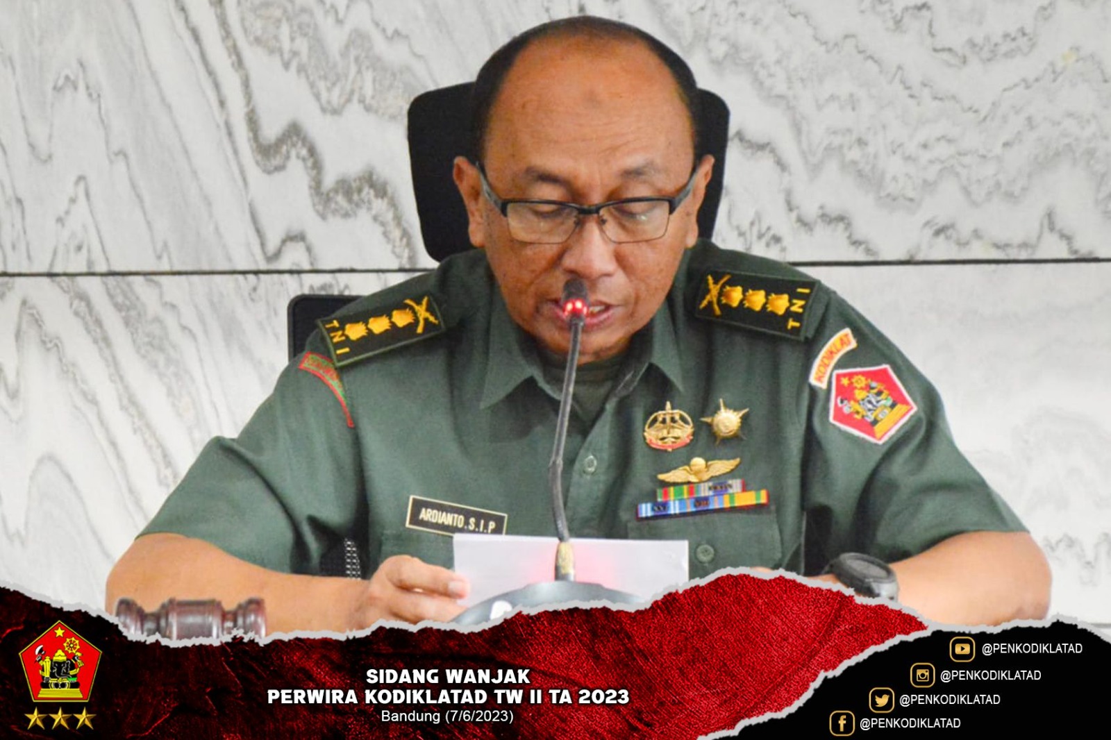 Sidang Wanjak Perwira Kodiklatad TW II TA 2023