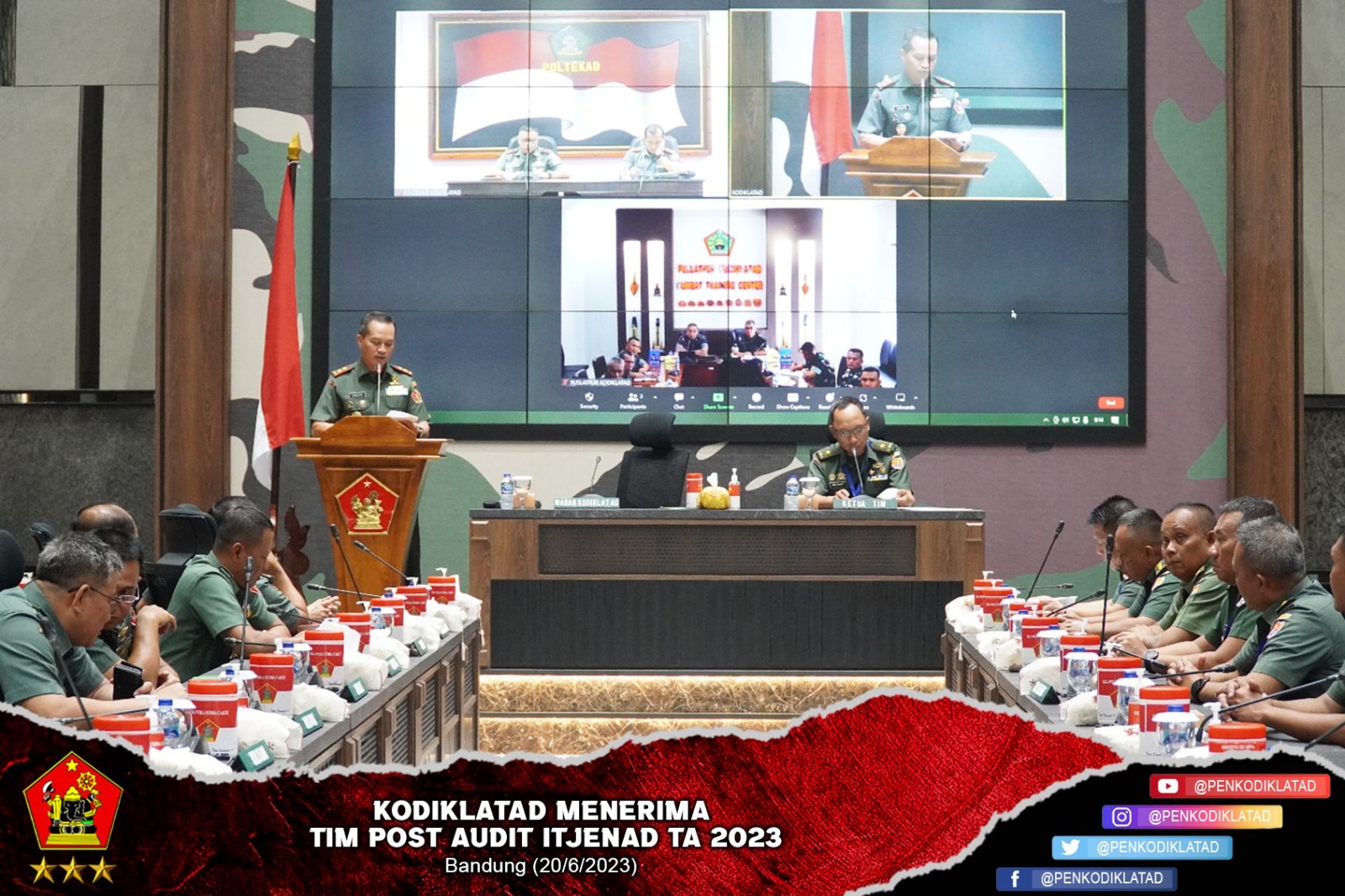 Kodiklatad Menerima Tim Post Audit Itjenad TA 2023