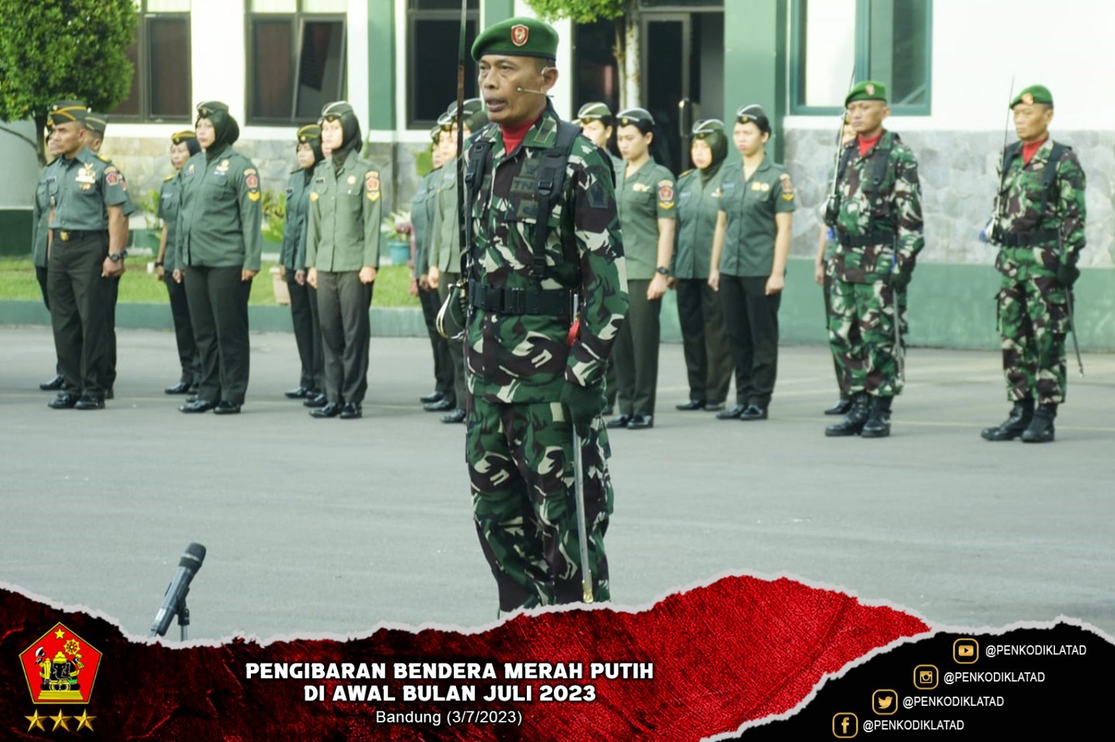 Pengibaran Bendera Merah Putih di Awal Bulan Juli 2023