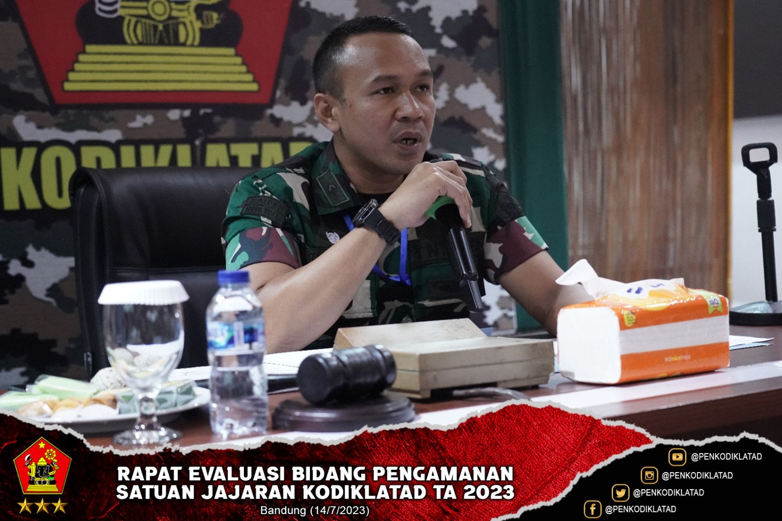 Rapat Evaluasi Bidang Pengamanan Satjar Kodiklatad TA 2023