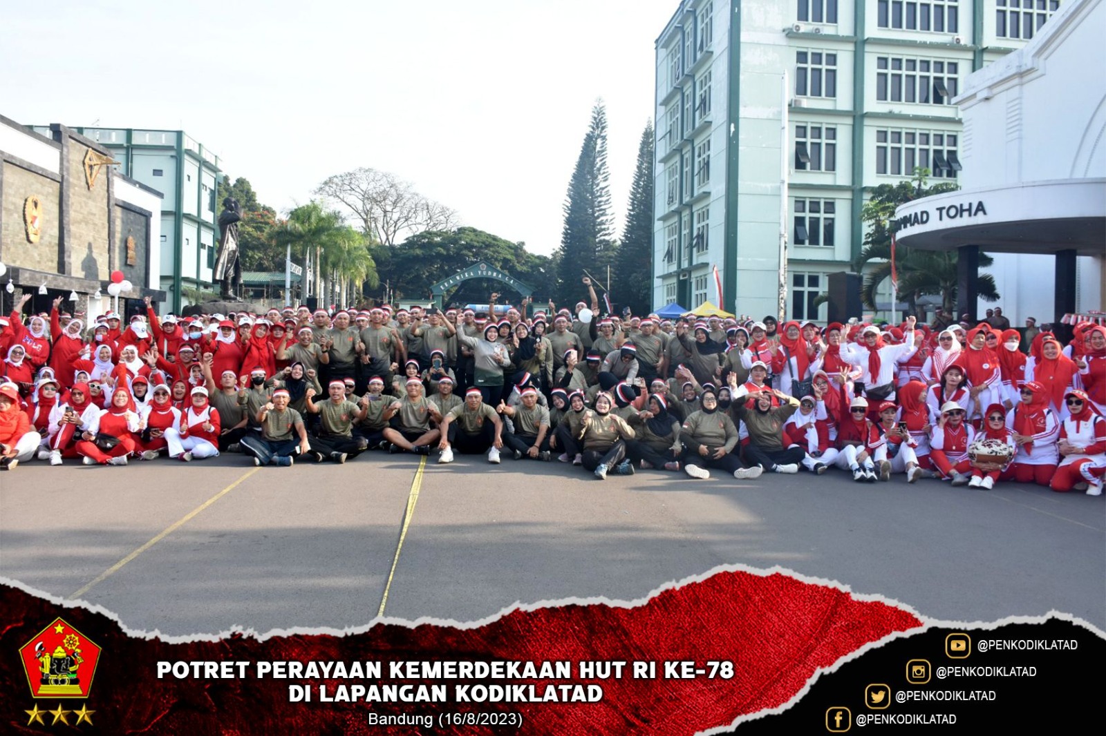 Potret Perayaan Kemerdekaan HUT RI Ke 78 di Lapangan Kodiklatad