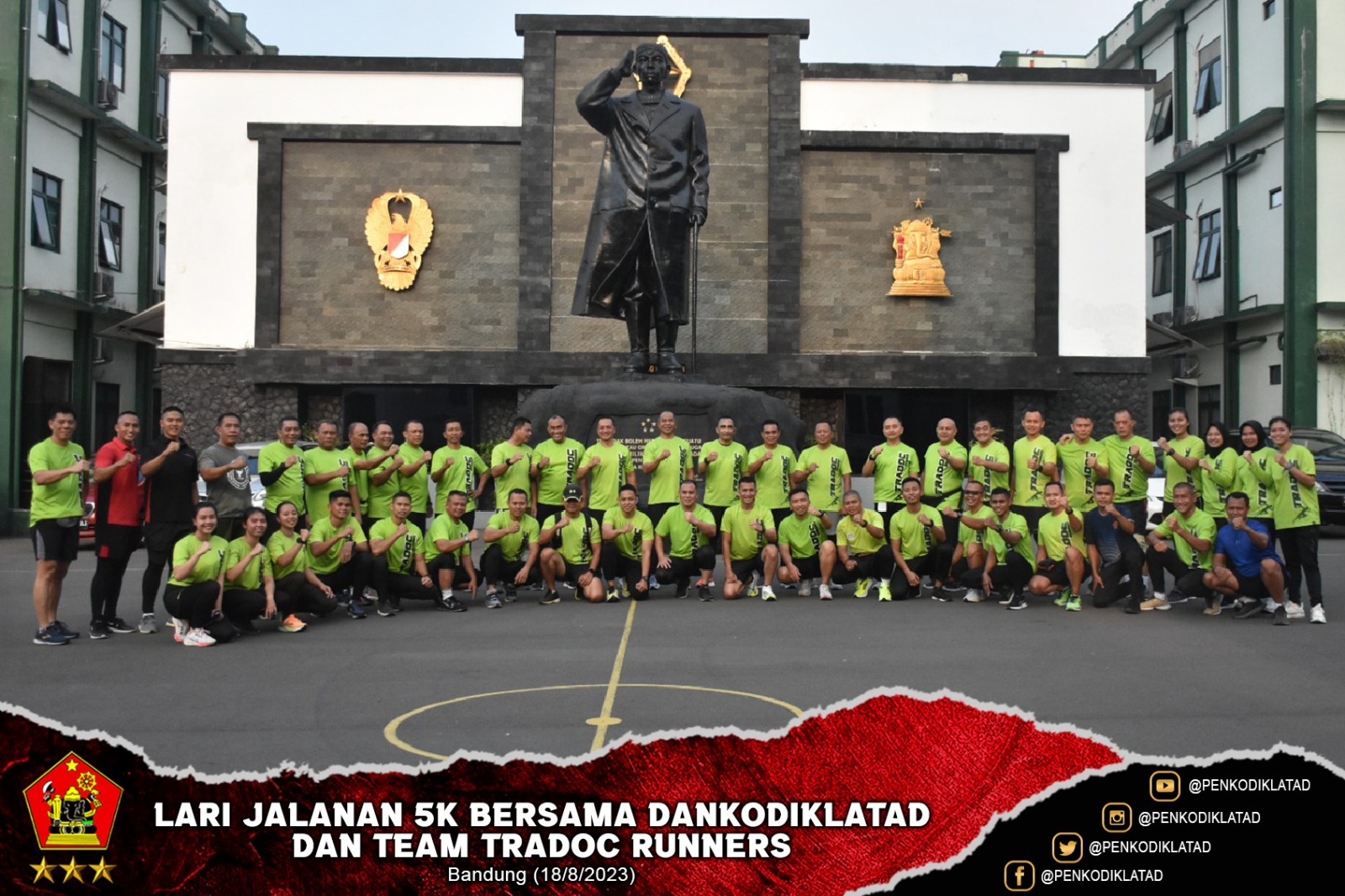 Lari Jalanan 5K Bersama Dankodiklatad dan Team Tradoc Runners