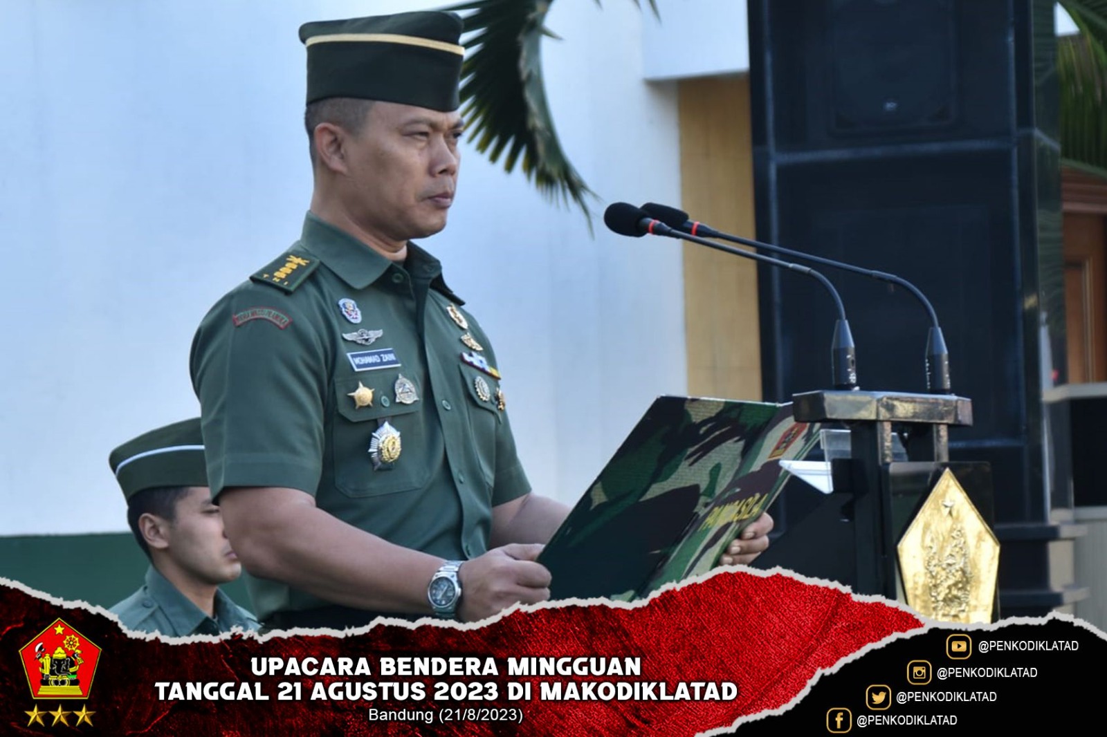 Upacara Bendera Mingguan Tanggal 21 Agustus 2023 di Makodiklatad