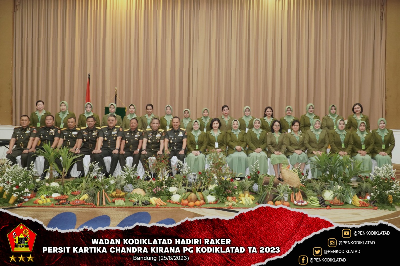 Wadan Kodiklatad Hadiri Raker Persit Kartika Chandra Kirana PG Kodiklatad TA 2023