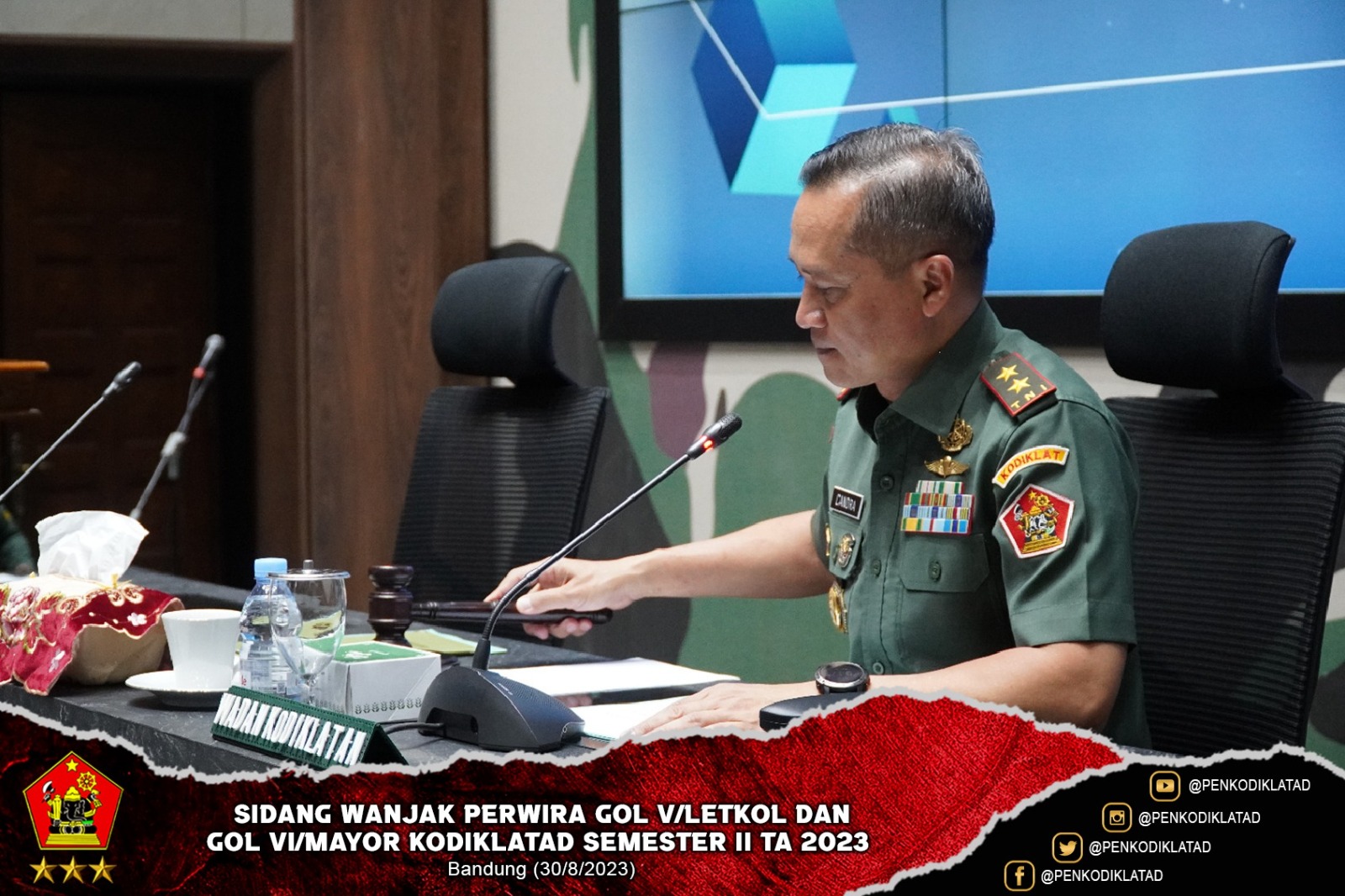 Sidang Wanjak Perwira Gol V Letkol Gol VI Mayor Kodiklatad Semester II TA 2023