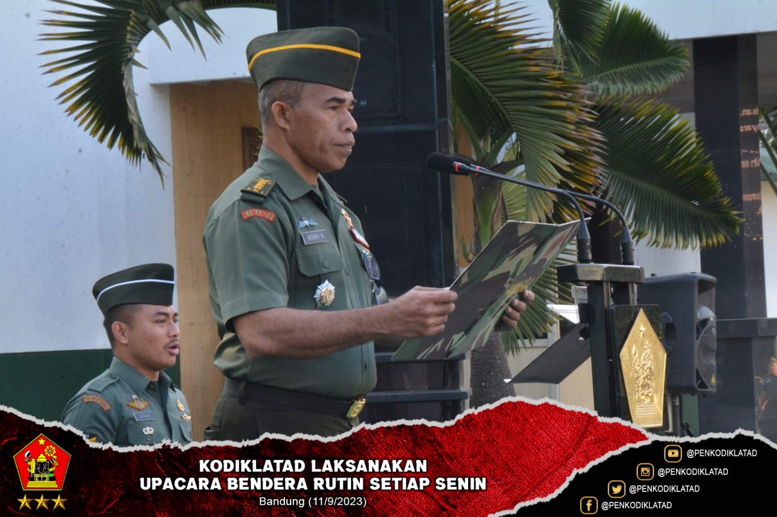 Kodiklatad Laksanakan Upacara Bendera Rutin Setiap Senin